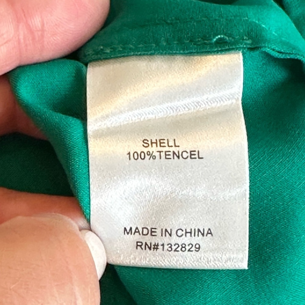 L'Academie Emerald Green Long-Sleeve Mini Wrap Dress - Picture 6 of 6